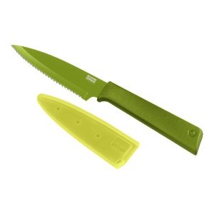 COLORI®+ Paring knife serrated green