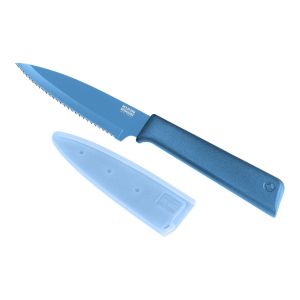 COLORI®+ Paring knife serrated blue