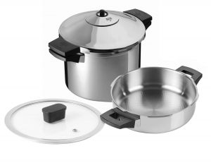 DUROMATIC® INOX Set Seitengriffmodelle 2.5 L / 6.0 L · Ø 24 cm