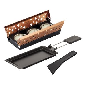 Set à raclette mini Croix Suisse cuivre