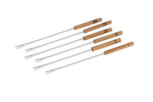 Meat fondue forks cherry wood 6pcs