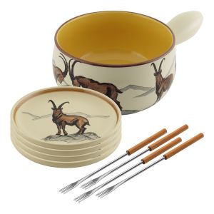 Fondue au fromage set Bouquetin 9 pièces