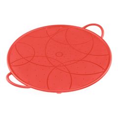 Couvercle anti-projections silicone rouge · Ø 26 cm