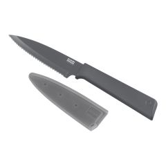 COLORI®+ Paring knife serrated grey