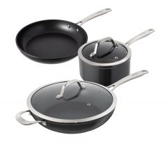 EASY PRO Batterie de cuisine set · Poêle à frire · Ø 20 cm / casserolle Ø 20 cm 3.0 L / Sauté-pan · Ø 28 cm