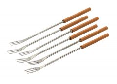 Cheese fondue forks cherry wood 6 pcs