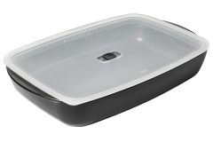 EASY Glass Dish coated with lid large 3.6 L